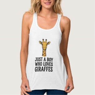 Nur ein Junge, der Giraffen liebt, süßes Giraffen Tank Top