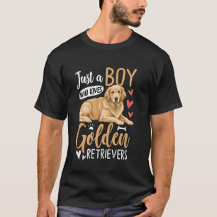 Nur ein Junge, der Golden Retriever liebt T-Shirt