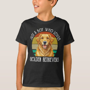 Nur ein Junge, der Golden Retriever liebt T-Shirt