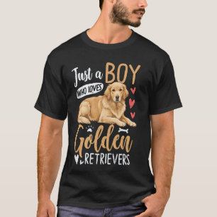 Nur ein Junge, der Golden Retriever liebt T-Shirt