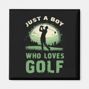 Nur ein Junge, der Golf Club Golfer Golfen Kinder  Magnet