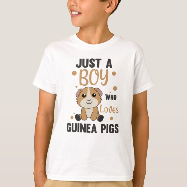Nur ein Junge, der Guinea Schweinefleisch Lieben S T-Shirt (Vorderseite)