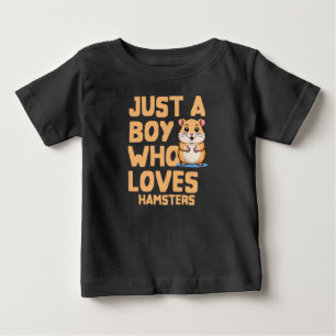 Nur ein Junge, der Hamster liebt Kinder Baby T-shirt