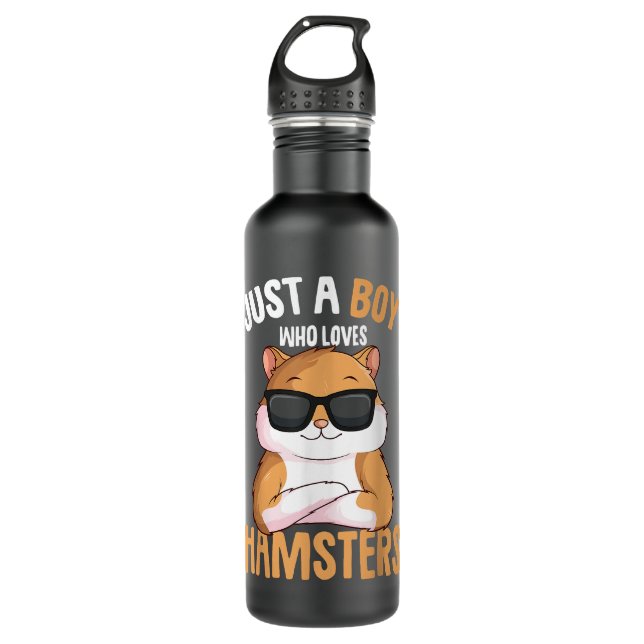 Nur ein Junge, der Hamsters Jungs Lieben Kids Hams Edelstahlflasche (Vorderseite)
