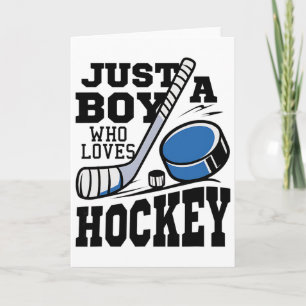Nur ein Junge, der Hockey liebt, Eishockey-Liebhab Karte