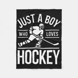 Nur ein Junge, der Hockey liebt Fleecedecke