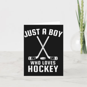 Nur ein Junge, der Hockey liebt Karte