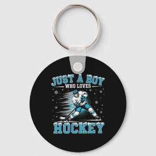 Nur ein Junge, der Hockey-Spieler Eishockey-Kinder Schlüsselanhänger