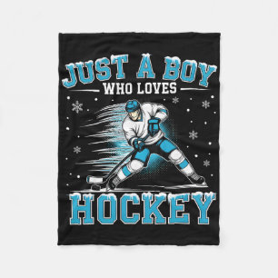 Nur ein Junge, der Hockeyspieler Eishockey Kinder Fleecedecke