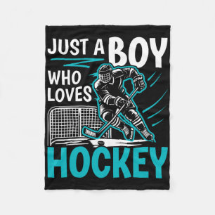Nur ein Junge, der Hockeyspieler Jugend Jungen Kin Fleecedecke