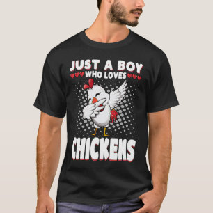 Nur ein Junge, der Hühner Dabbing Dab Huhn liebt T-Shirt