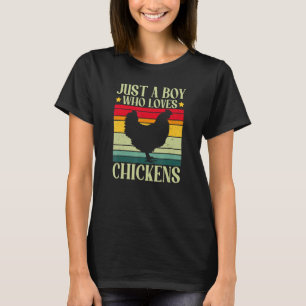 Nur ein Junge, der Hühner liebt Ernte Landwirtscha T-Shirt