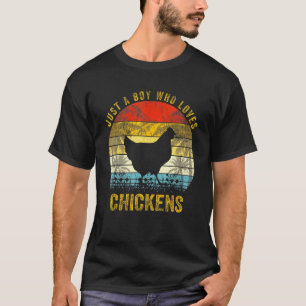 Nur ein Junge, der Hühnerliebhaber-Tiere Vintage l T-Shirt