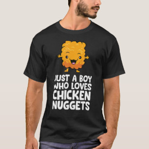 Nur ein Junge, der Hühnernuggets Liebe T-Shirt