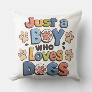 Nur ein Junge, der Hunde Liebe   Gemütliche und we Kissen