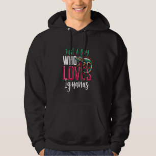 Nur ein Junge, der Iguanas Lizard Liebe Hoodie