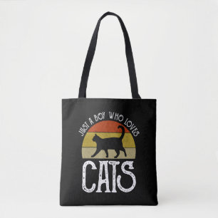 Nur ein Junge, der Katzen liebt Tasche