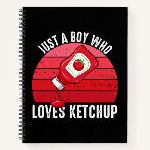 Nur ein Junge, der Ketchup Lieben Notizbuch