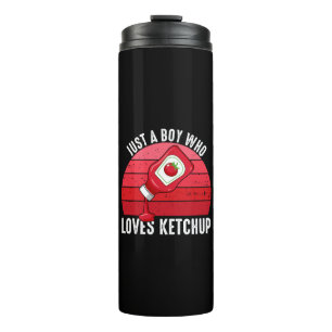 Nur ein Junge, der Ketchup Lieben Thermosbecher