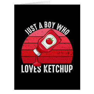 Nur ein Junge, der Ketchup liebt