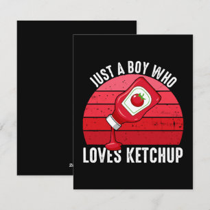Nur ein Junge, der Ketchup liebt Feiertagskarte
