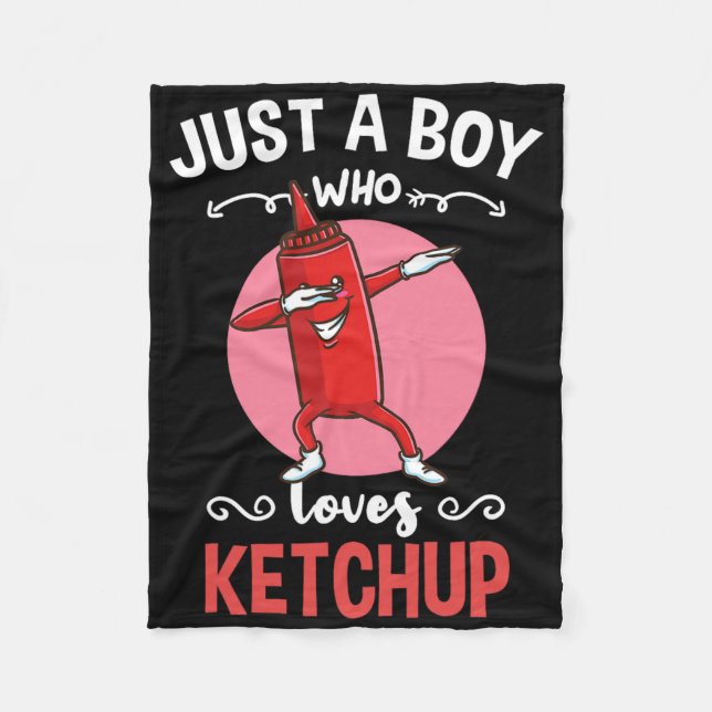 Nur ein Junge, der Ketchup liebt  Fleecedecke (Vorderseite)