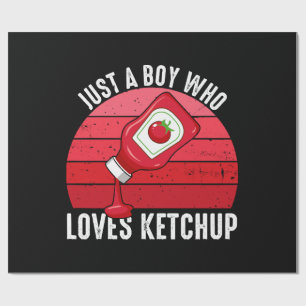Nur ein Junge, der Ketchup liebt Geschenkpapier