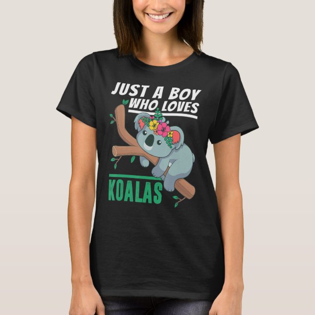 Nur ein Junge, der Koalas Koala Bärenoutfit Liebe T-Shirt (Vorderseite)