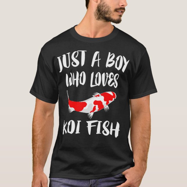 Nur ein Junge, der Koi-Fisch Liebe T-Shirt (Vorderseite)