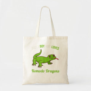 Nur ein Junge, der Komodo-Drachen Liebe Tragetasche