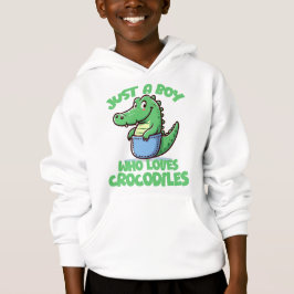 Nur ein Junge, der Krokodile liebt Hoodie