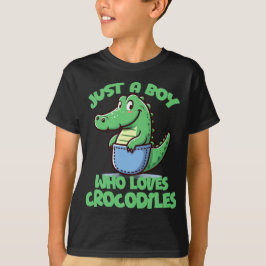 Nur ein Junge, der Krokodile liebt T-Shirt
