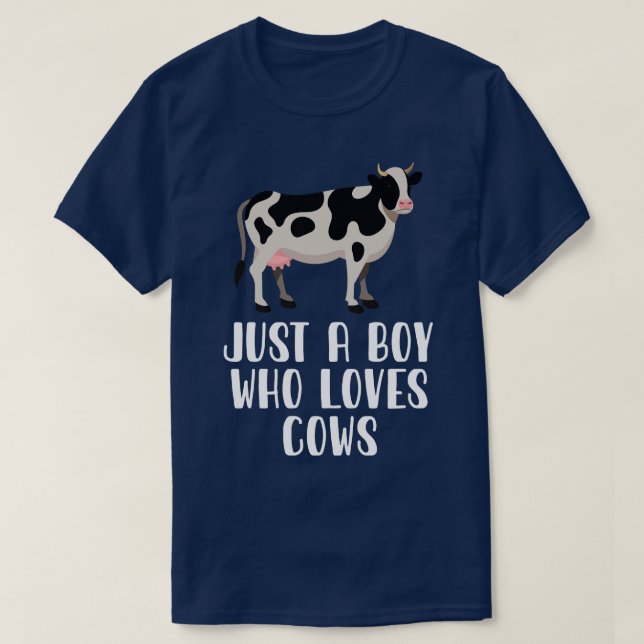 Nur ein Junge, der Kühe Liebe 1 T-Shirt (Design vorne)