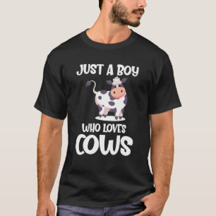 Nur ein Junge, der Kühe Liebe Farm Kuh 1 T-Shirt