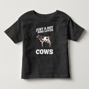 Nur ein Junge, der Kühe Liebe Funny Animal Ranch  Kleinkind T-shirt