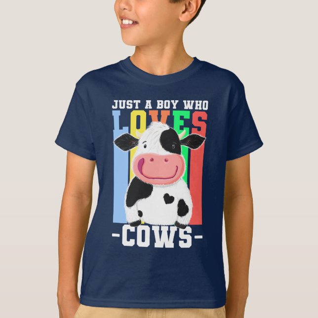 Nur ein Junge, der Kühe Liebe T-Shirt (Vorderseite)