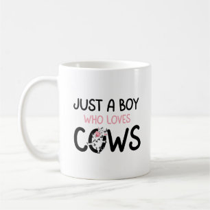 Nur ein Junge, der Kühe Niedliche Kuhfarm Liebe Kaffeetasse