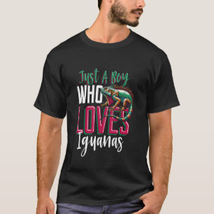 Nur ein Junge, der Leguane Echse liebt T-Shirt