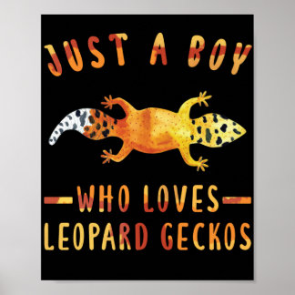 Nur ein Junge, der Leopard Geckos Lizard Liebe Poster