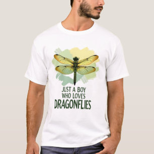 Nur ein Junge, der Libellen liebt. Libellen ziehen T-Shirt