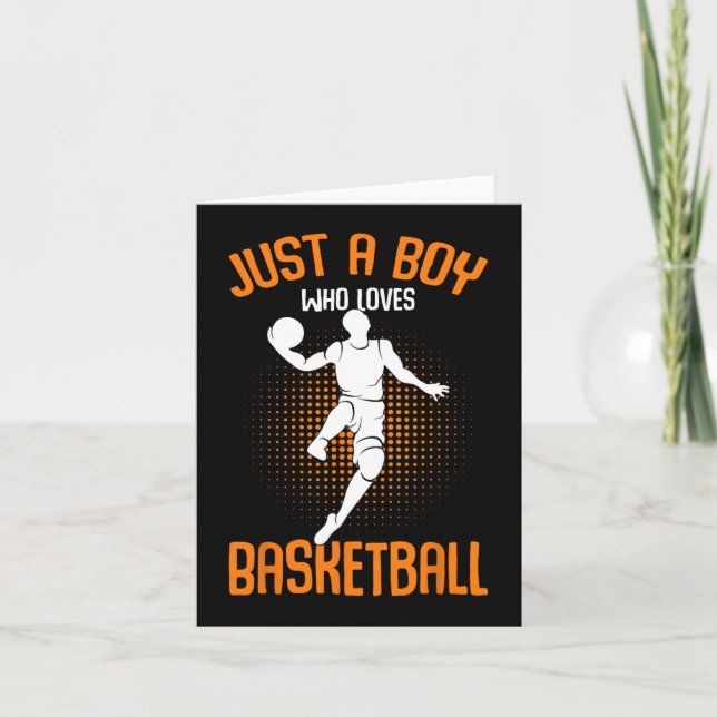 Nur ein Junge, der Liebe Basketball Player Kinder  Karte (Vorderseite)