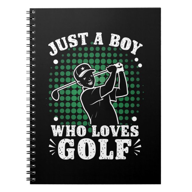 Nur ein Junge, der Liebe Golf Club Golfer Golfspie Notizblock (Vorderseite)