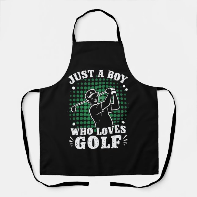 Nur ein Junge, der Liebe Golf Club Golfer Golfspie Schürze (Vorderseite)