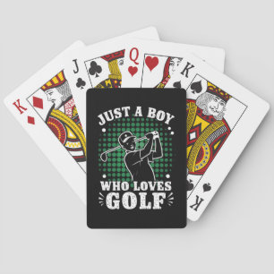 Nur ein Junge, der Liebe Golf Club Golfer Golfspie Spielkarten