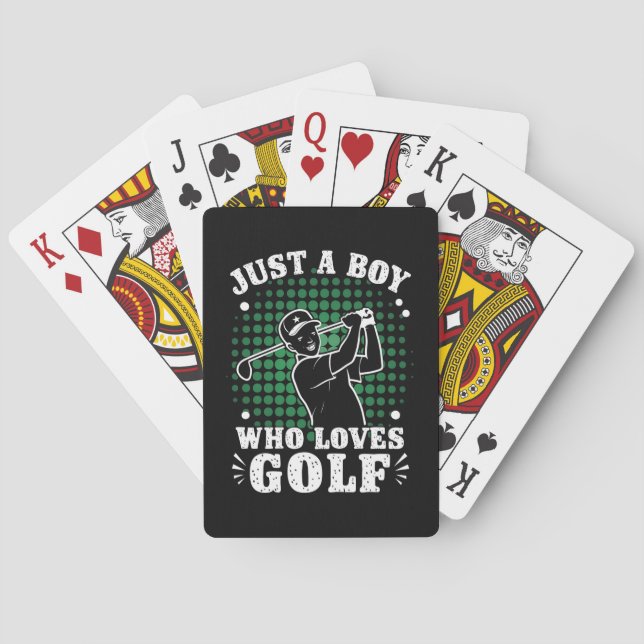 Nur ein Junge, der Liebe Golf Club Golfer Golfspie Spielkarten (Rückseite)