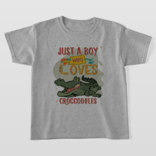 Nur ein Junge, der Lieben Alligator Krokodile Nied T-Shirt