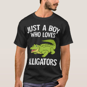 Nur ein Junge, der Lieben Alligatoren Jungen Klein T-Shirt