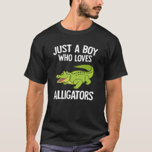 Nur ein Junge, der Lieben Alligatoren Jungs Kleink T-Shirt