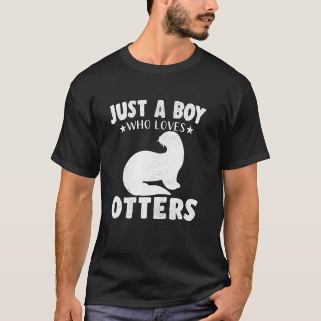 Nur ein Junge, der Lieben anhäuft Tiere T-Shirt (Vorderseite)