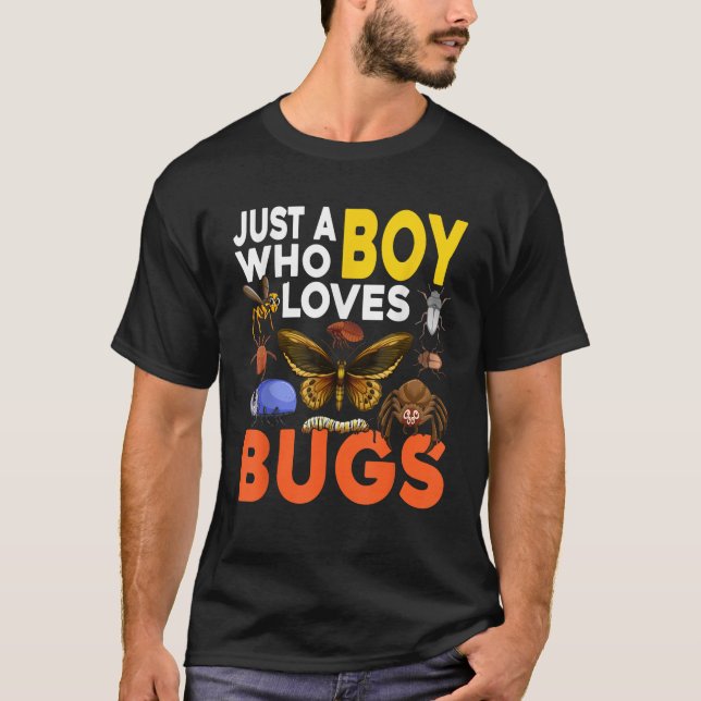 Nur ein Junge, der Lieben Bugs Boys Bug Lover Funn T-Shirt (Vorderseite)